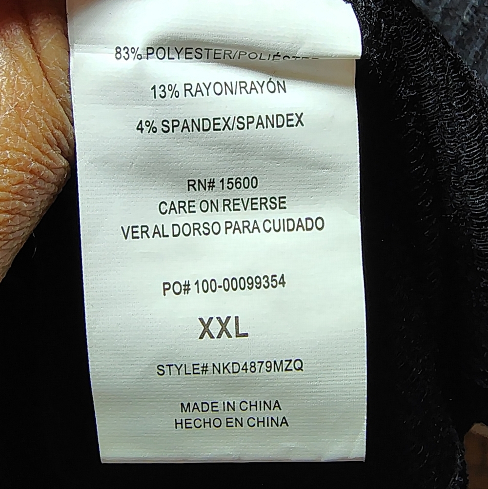 Rewind Juniors Black Ribbed Polo Dress XXL Long Sleeve Mini Sweater Dress NWT - Picture 10 of 11